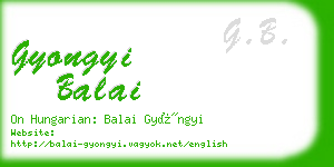 gyongyi balai business card